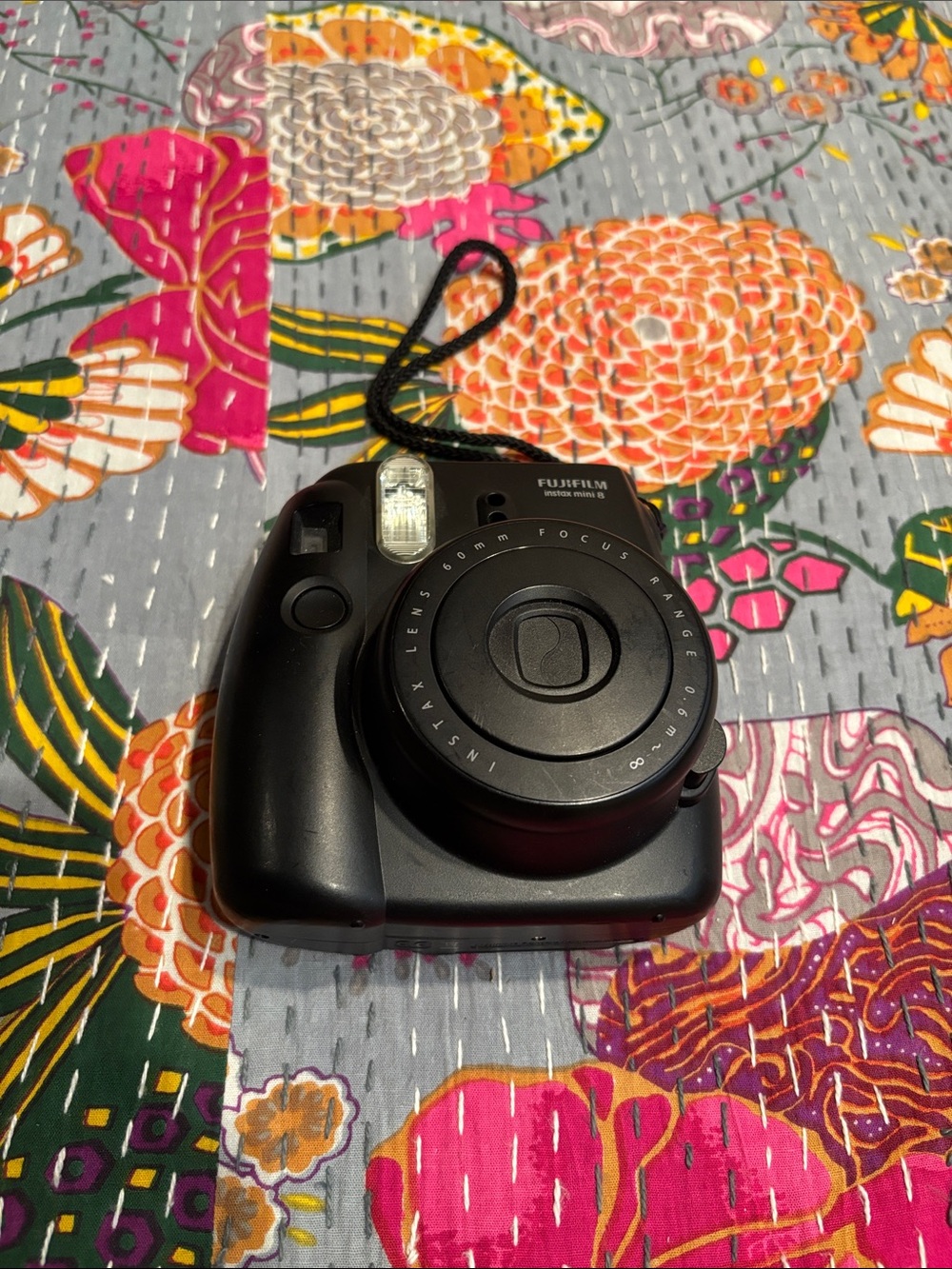 Fujifilm Black Instant Film Camera with Built-In Flash